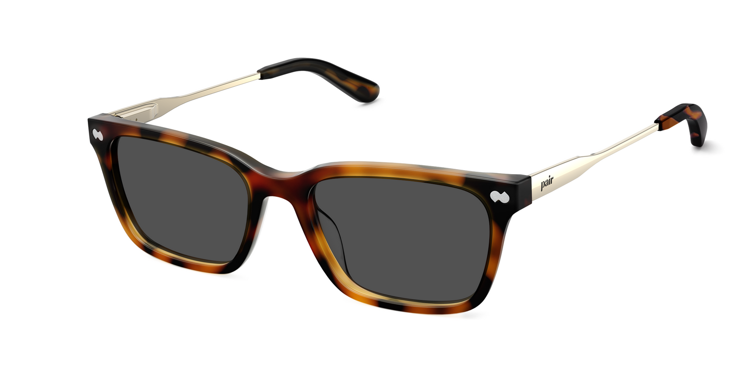 The Larkin - Tortoise Acetate Gold Metal Sun - Carousel1 - Pair Eyewear
