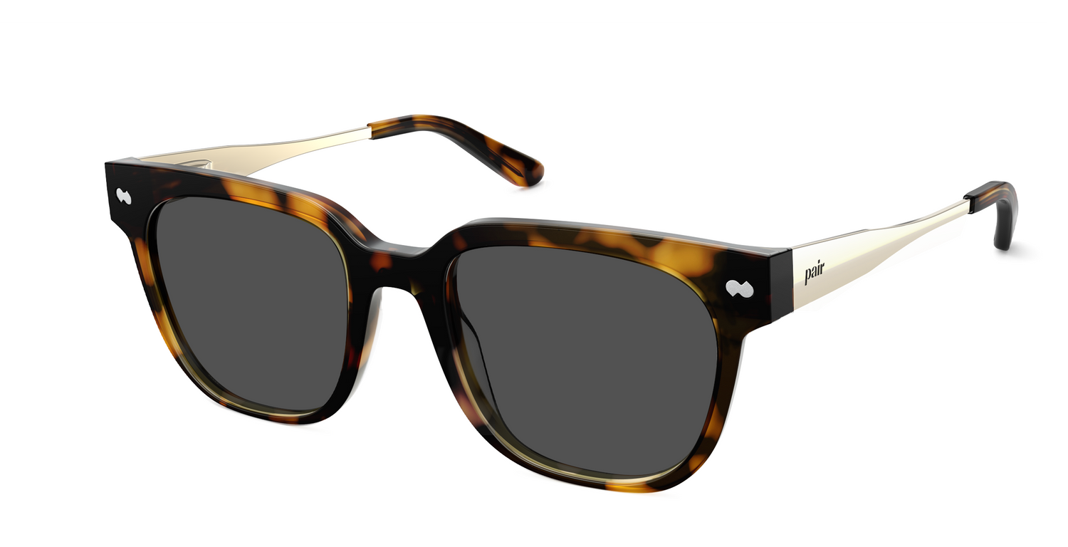The Murphy - Tortoise Acetate Gold Metal Sun - Carousel1 - Pair Eyewear