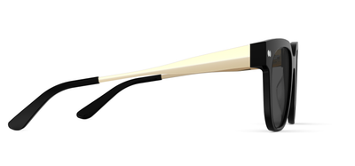 The Murphy - Black Acetate Gold Metal Sun - Thumbnail5 - Pair Eyewear