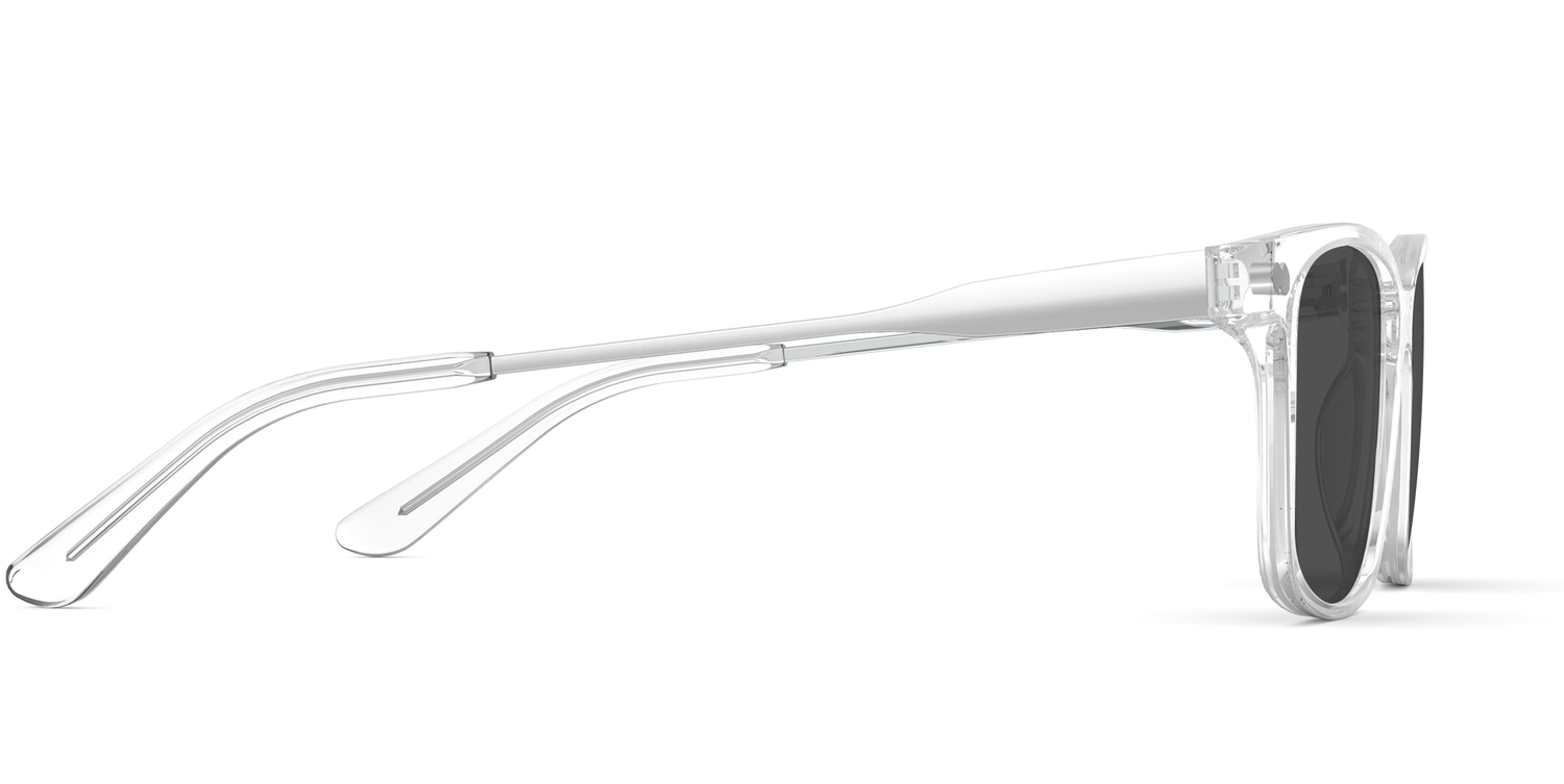 The Kirby - Crystal Clear Acetate Silver Metal Sun - Carousel5 - Pair Eyewear