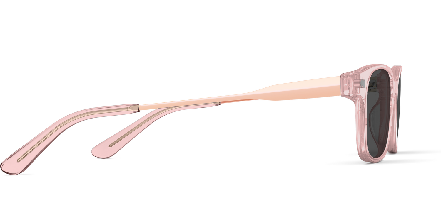 The Finley - Pink Clear Acetate Rose Gold Metal Sun - Carousel5 - Pair Eyewear