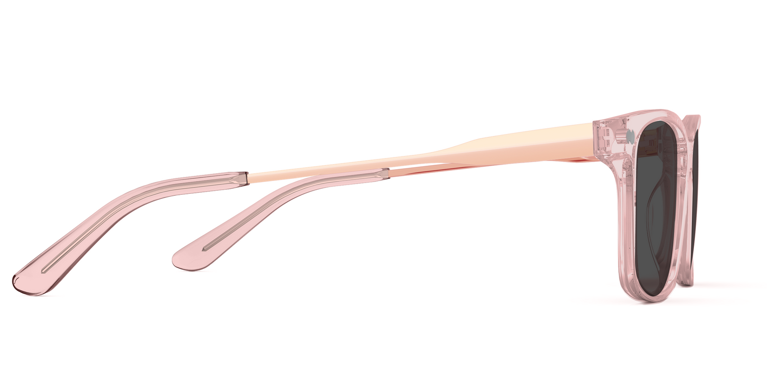 The Kirby - Pink Clear Acetate Rose Gold Metal Sun - Carousel5 - Pair Eyewear