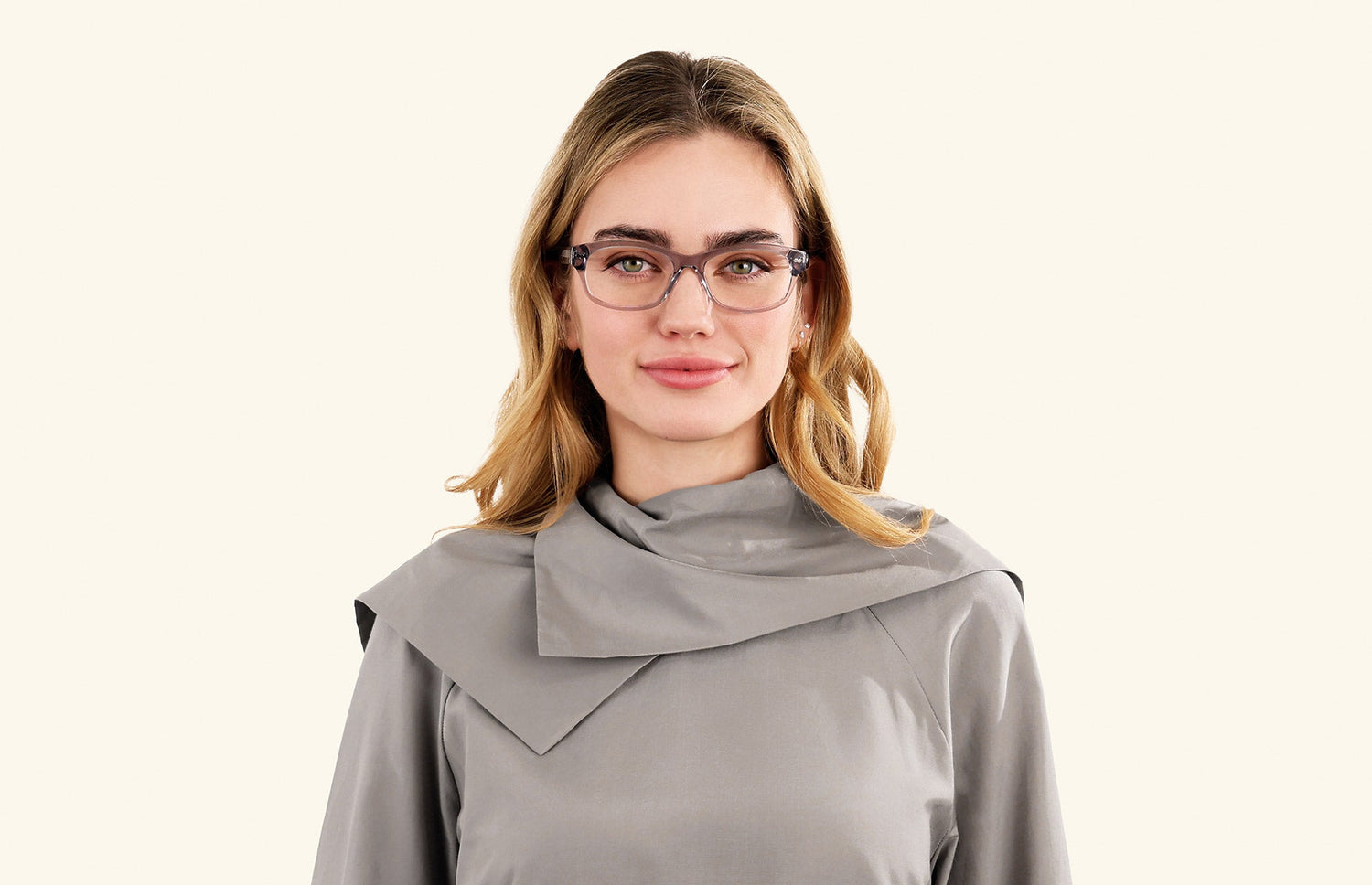 The Addison - Gray Clear - LifeStyle1 - Pair Eyewear