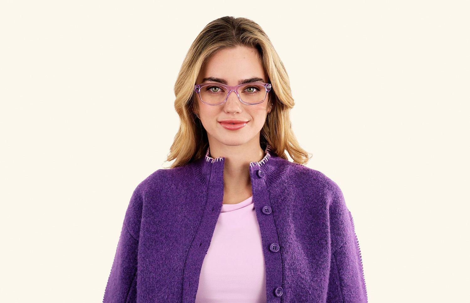 The Addison - Lavender Clear - LifeStyle1 - Pair Eyewear