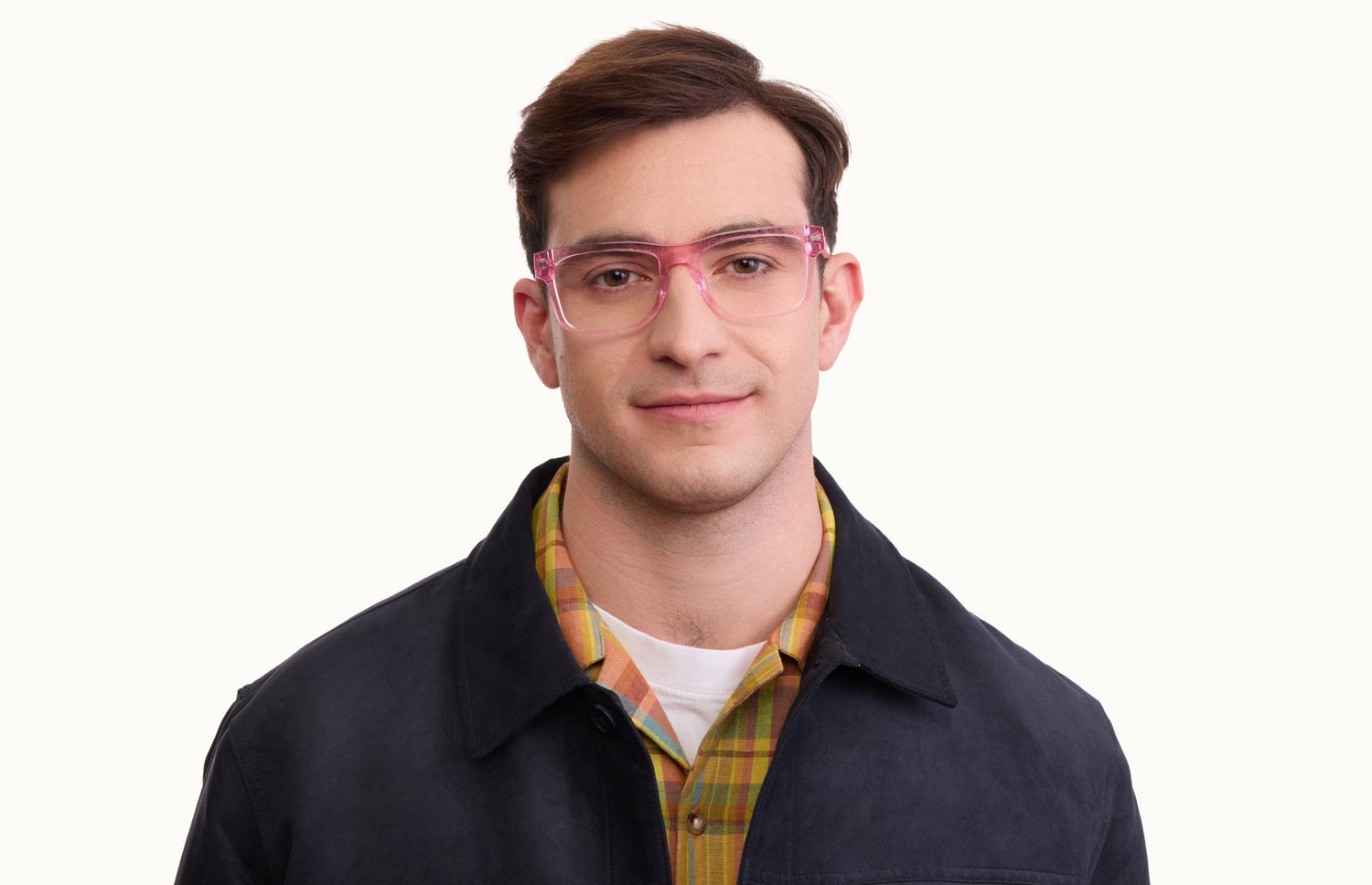 The Drew - Pink Glitter Clear - LifeStyle1 - Pair Eyewear