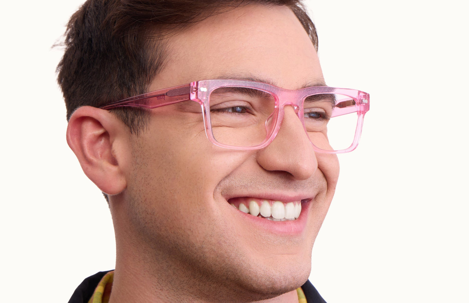 The Drew - Pink Glitter Clear - LifeStyle2 - Pair Eyewear