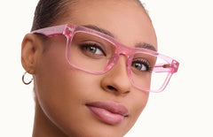The Drew - Pink Glitter Clear - LifeStyle Thumbnail2 - Pair Eyewear
