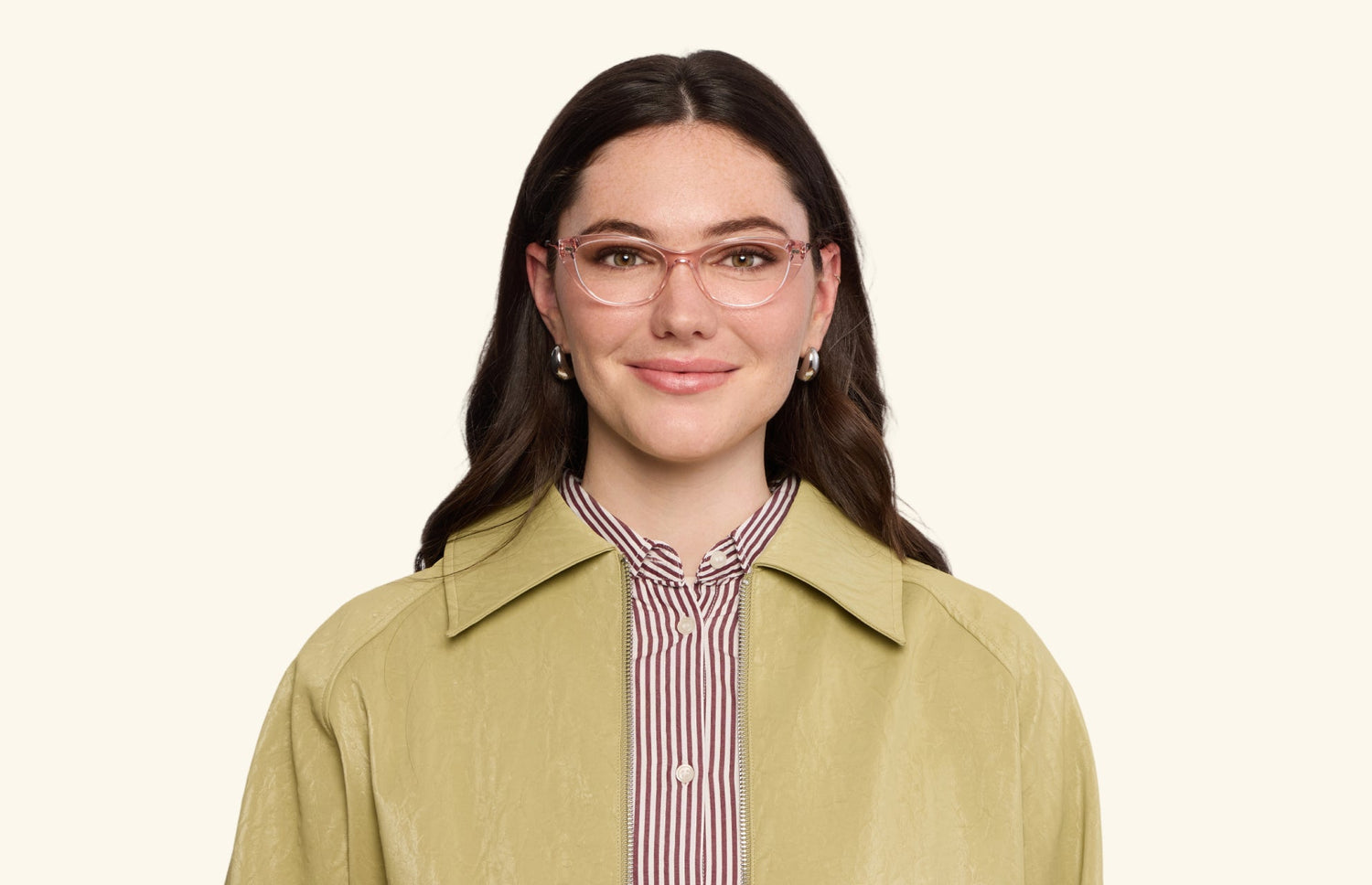 The ella - Pink Clear Acetate Rose Gold Metal - LifeStyle1 - Pair Eyewear