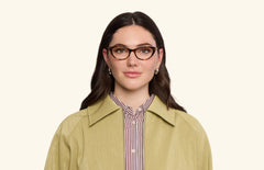 The ella - Tortoise Acetate Gold Metal - LifeStyle Thumbnail1 - Pair Eyewear