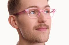 The Finley - Pink Glitter Clear - LifeStyle Thumbnail2 - Pair Eyewear