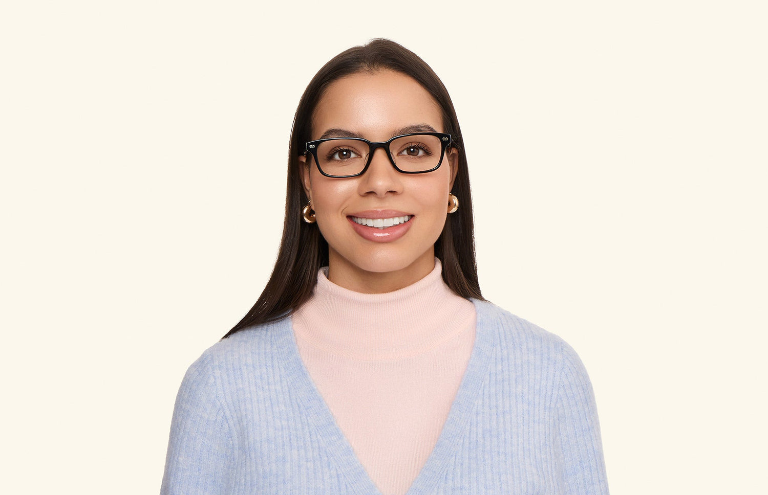 The Finley - Black Acetate Gold Metal - LifeStyle2 - Pair Eyewear