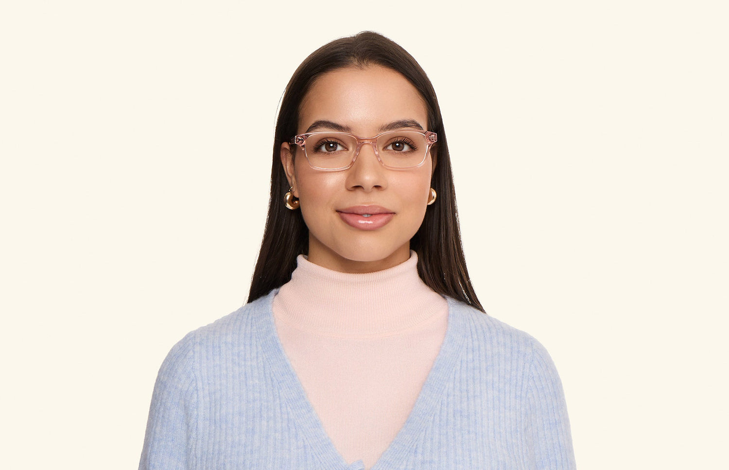 The Finley - Pink Clear - LifeStyle1 - Pair Eyewear