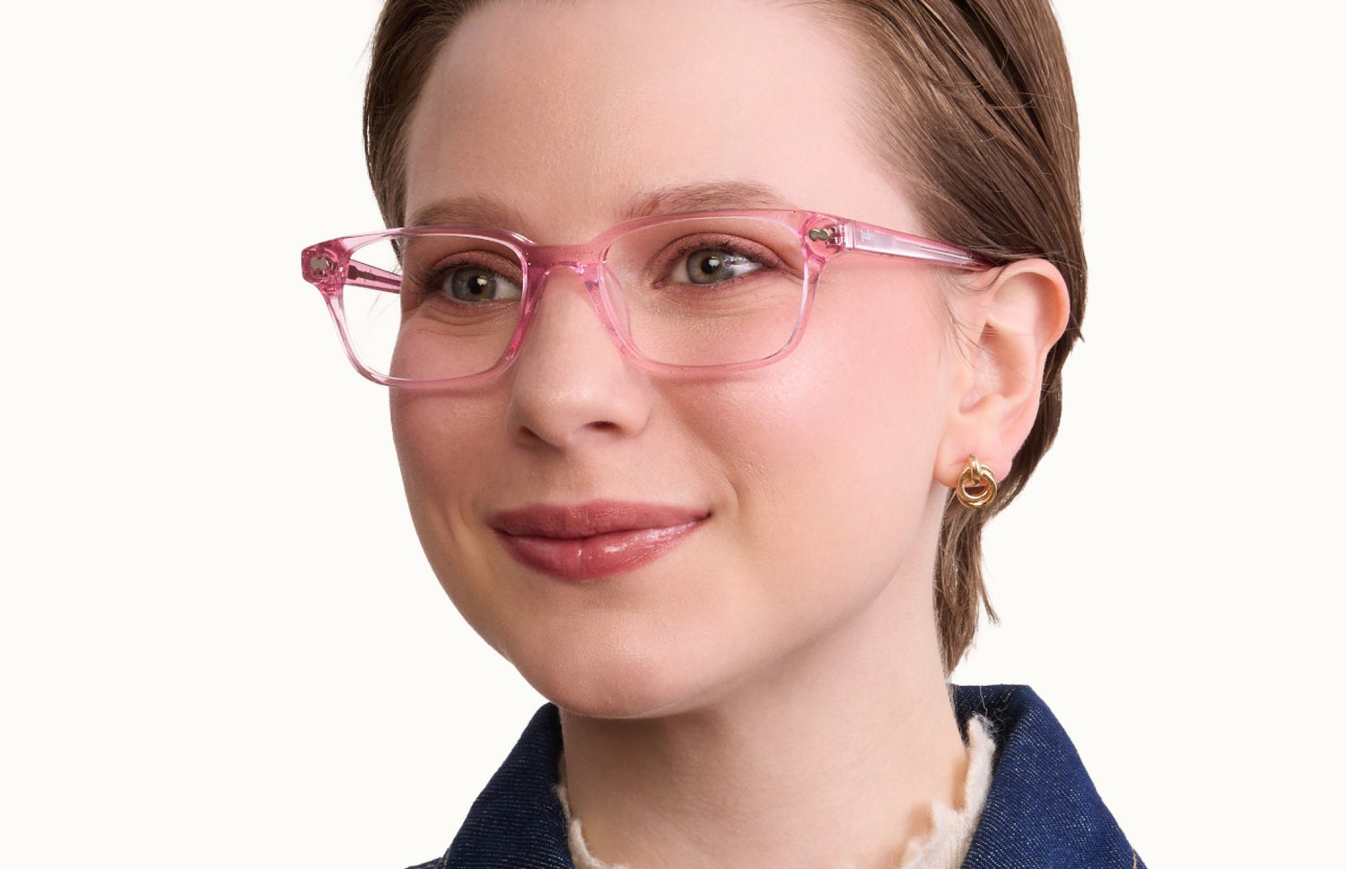 The Finley - Pink Glitter Clear - LifeStyle2 - Pair Eyewear