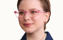 The Finley - Pink Glitter Clear - LifeStyle Thumbnail2 - Pair Eyewear