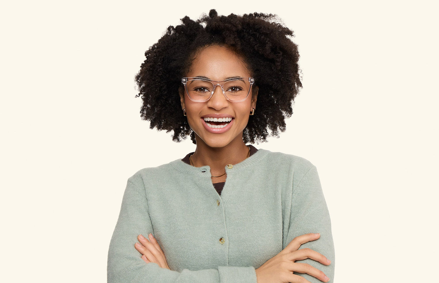 The Harper - Crystal Clear - LifeStyle1 - Pair Eyewear