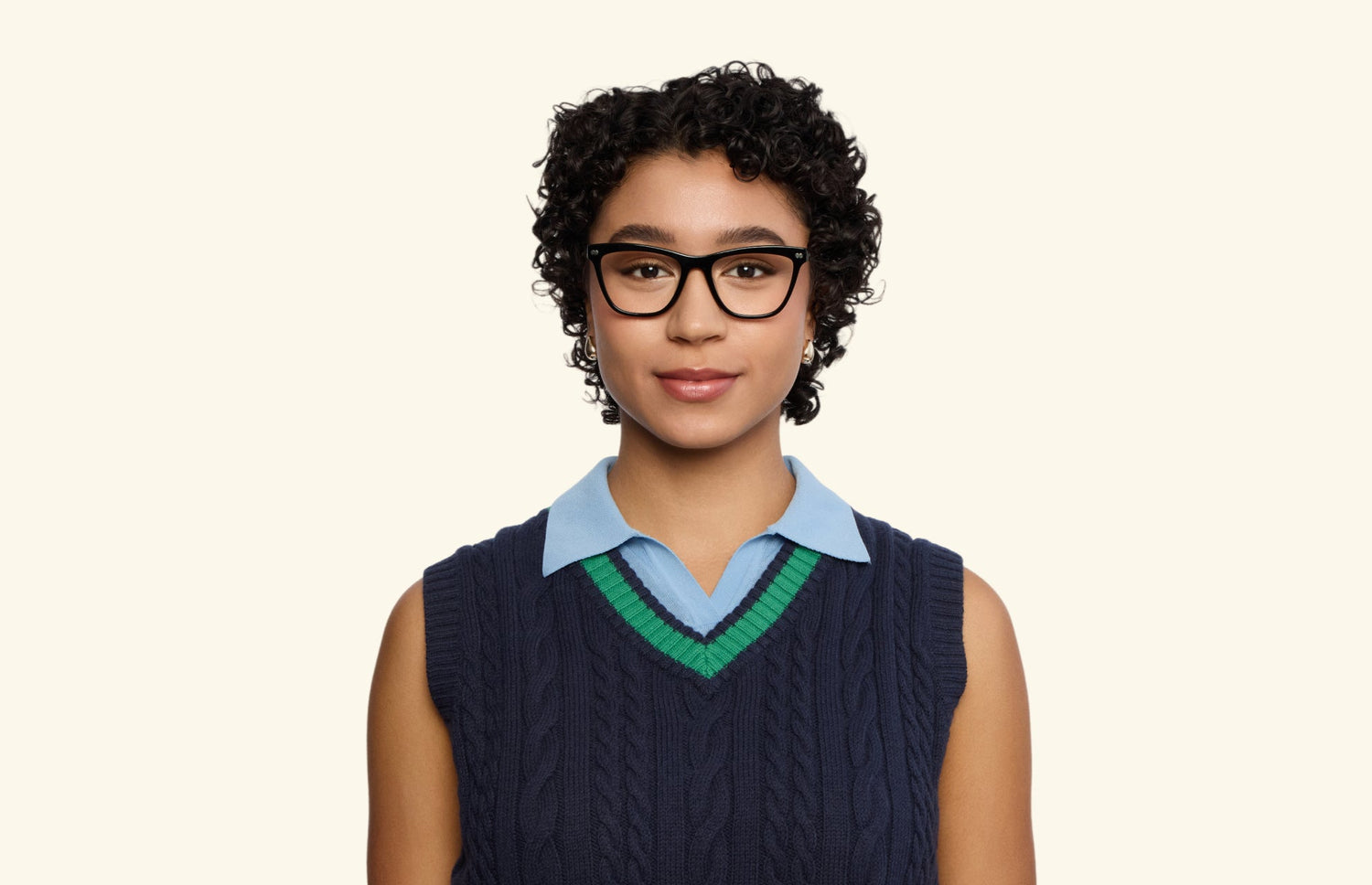 The Harper - Black Acetate Gold Metal - LifeStyle1 - Pair Eyewear