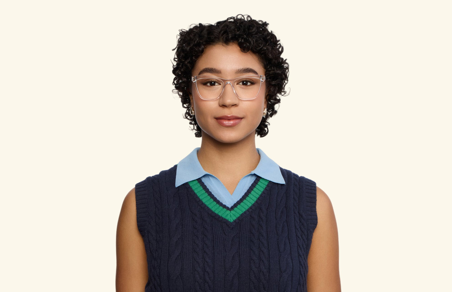 The Harper - Mixed Material - Lensless - LifeStyle 1 - Pair Eyewear