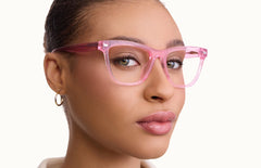 The Harper - Pink Glitter Clear - LifeStyle Thumbnail2 - Pair Eyewear