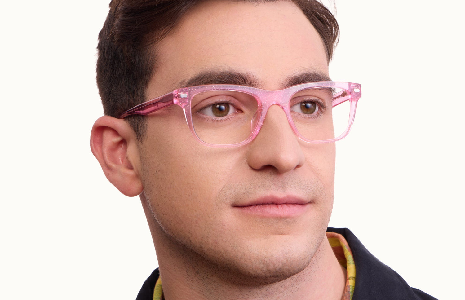 The Jessie - Pink Glitter Clear - LifeStyle2 - Pair Eyewear
