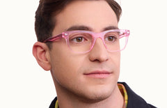 The Jessie - Pink Glitter Clear - LifeStyle Thumbnail2 - Pair Eyewear