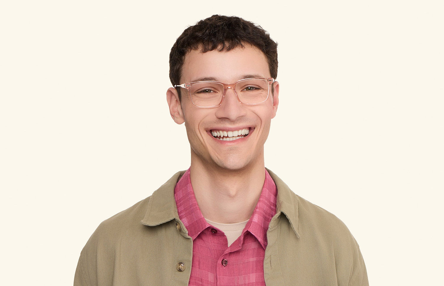 The Kirby - Pink Clear Acetate Rose Gold Metal - LifeStyle1 - Pair Eyewear