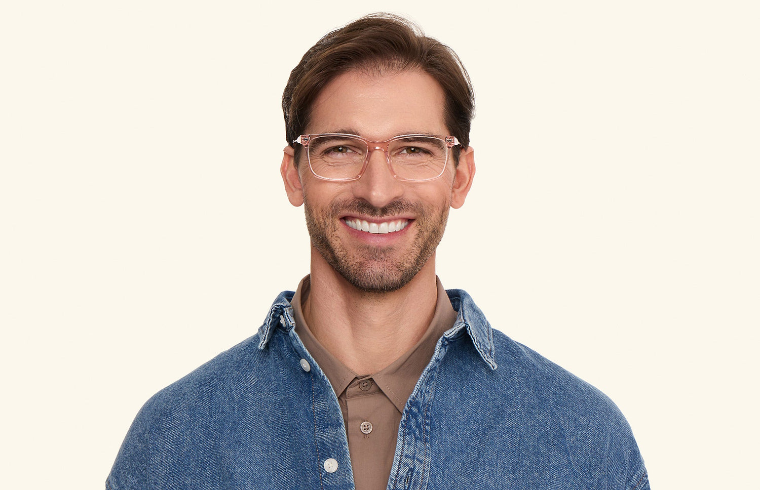 The Kirby - Pink Clear Acetate Rose Gold Metal - LifeStyle2 - Pair Eyewear