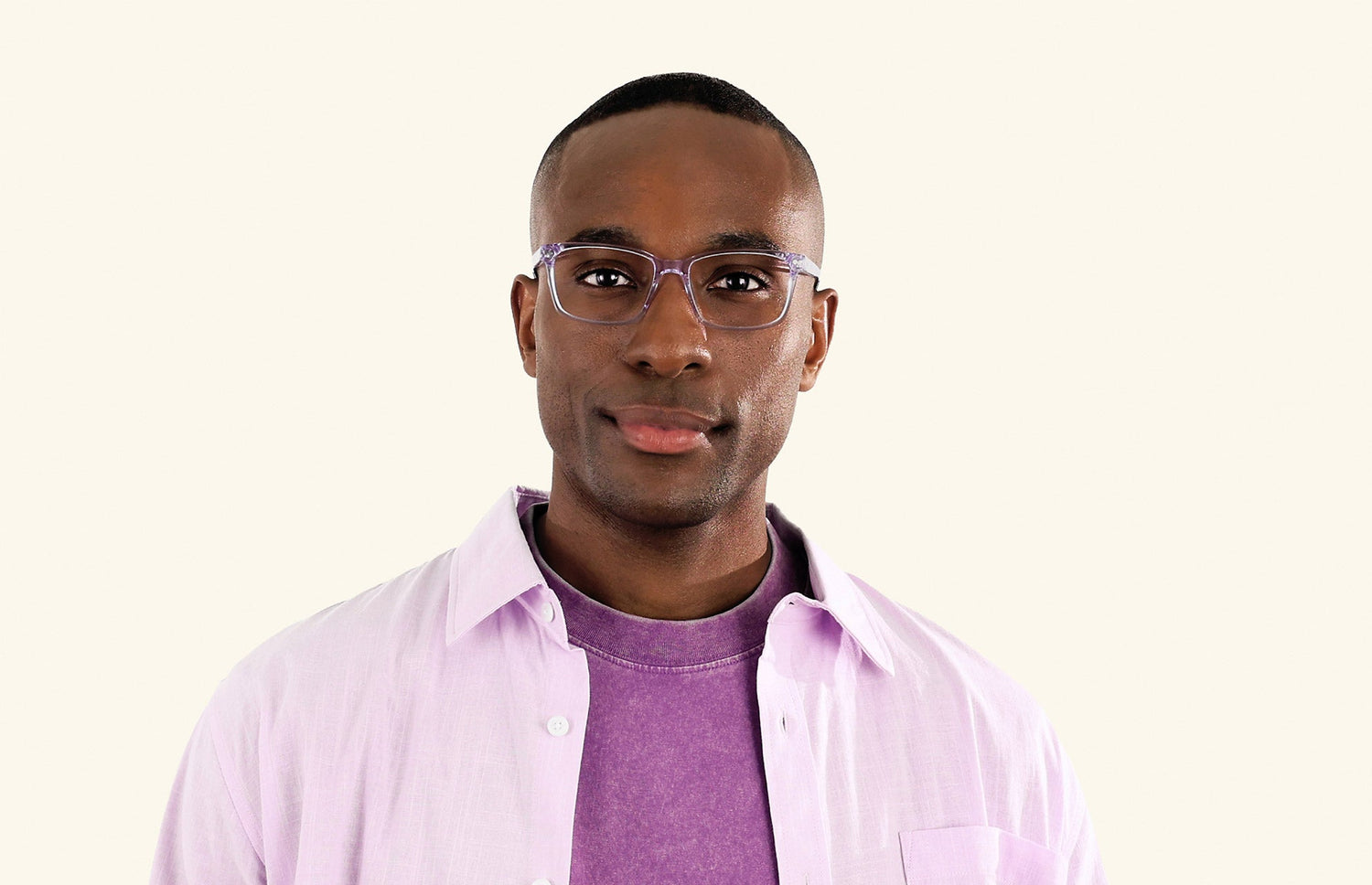 The Kirby - Lavender Clear - LifeStyle1 - Pair Eyewear
