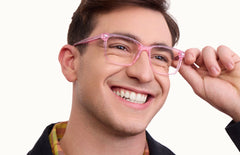 The Kirby - Pink Glitter Clear - LifeStyle Thumbnail2 - Pair Eyewear