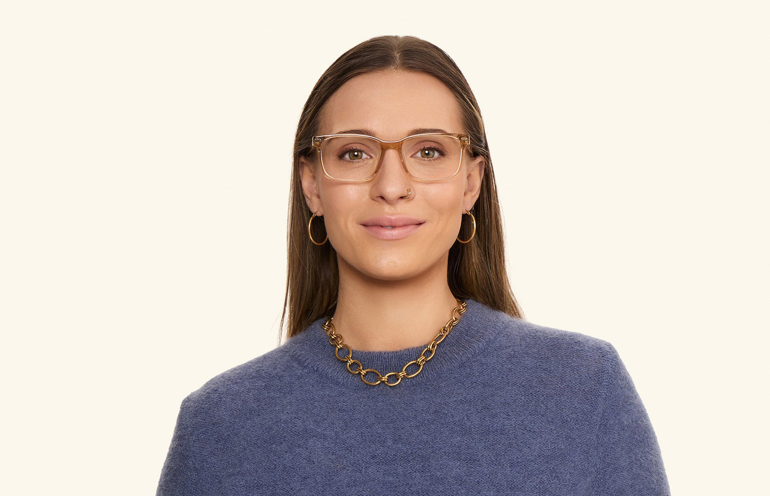 The Kirby - Honey Clear - LifeStyle1 - Pair Eyewear