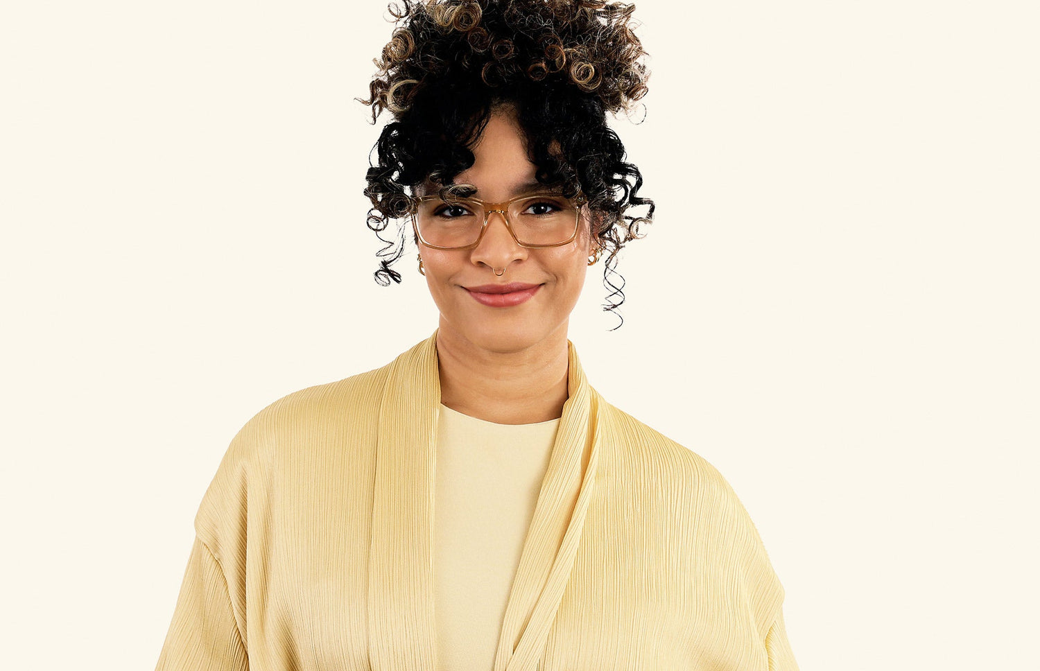 The Kirby - Honey Clear - LifeStyle2 - Pair Eyewear