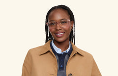 The Kirby - Pink Clear Acetate Rose Gold Metal - LifeStyle Thumbnail1 - Pair Eyewear