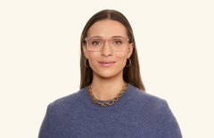 The Kirby - Pink Clear Acetate Rose Gold Metal - LifeStyle Thumbnail2 - Pair Eyewear