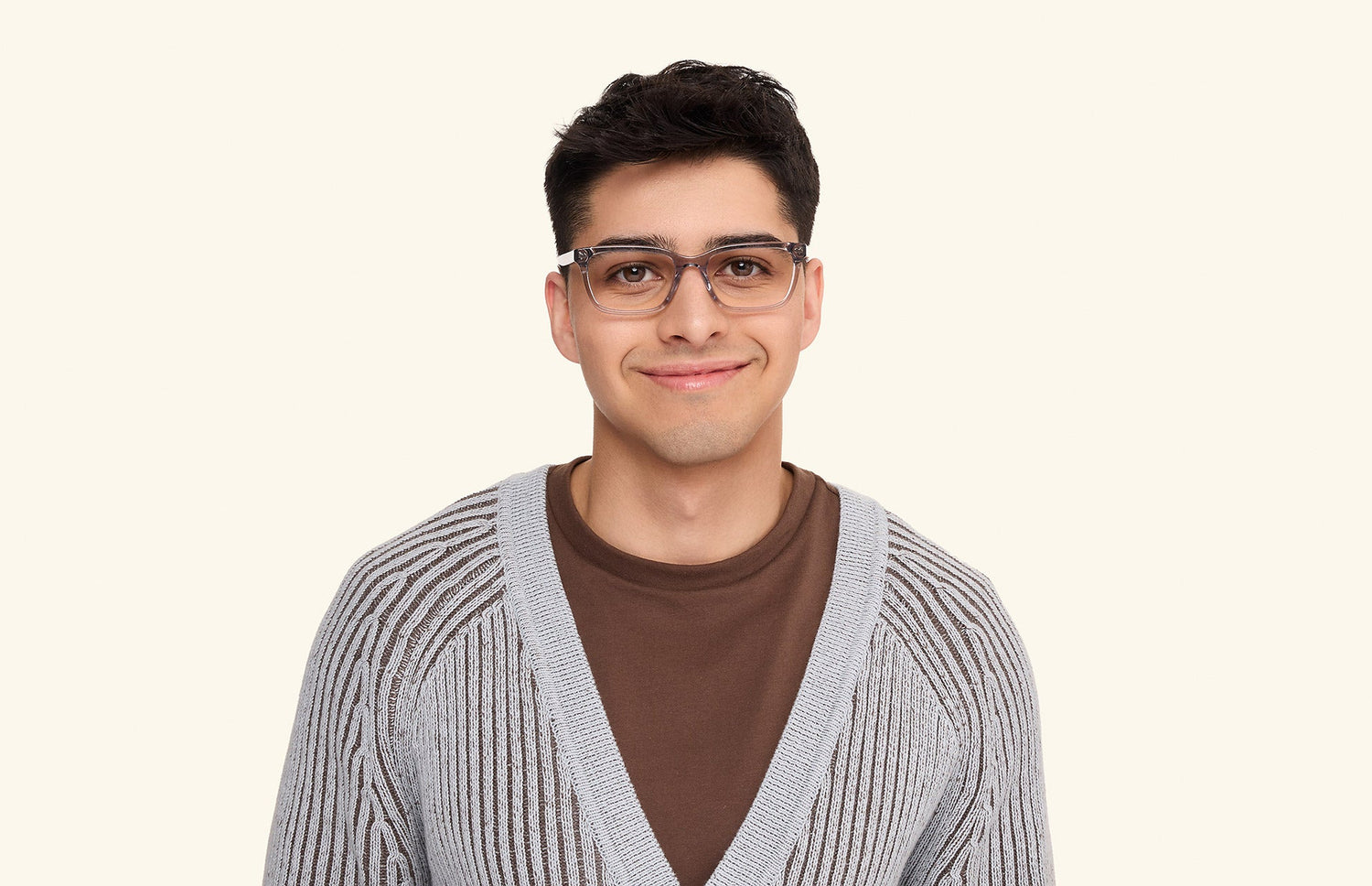 The Larkin - Gray Clear - LifeStyle1 - Pair Eyewear