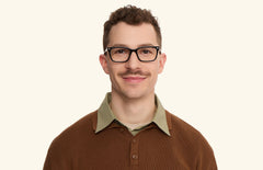 The Larkin - Black Acetate Gold Metal - LifeStyle Thumbnail1 - Pair Eyewear