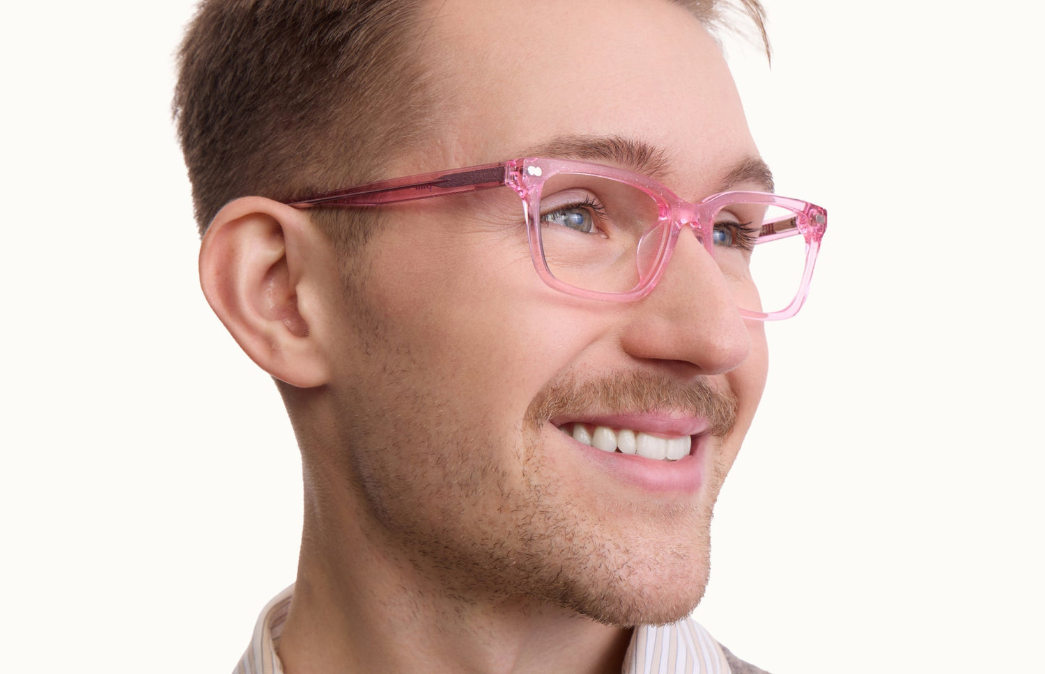 The Larkin - Pink Glitter Clear - LifeStyle2 - Pair Eyewear