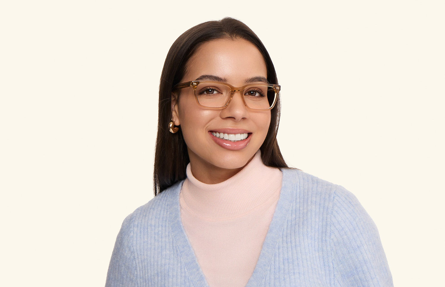 The Larkin - Honey Clear - LifeStyle1 - Pair Eyewear