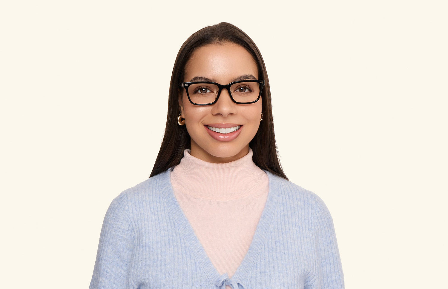 The Larkin - Black Acetate Gold Metal - LifeStyle1 - Pair Eyewear