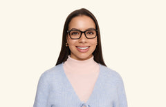 The Larkin - Black Acetate Gold Metal - LifeStyle Thumbnail1 - Pair Eyewear