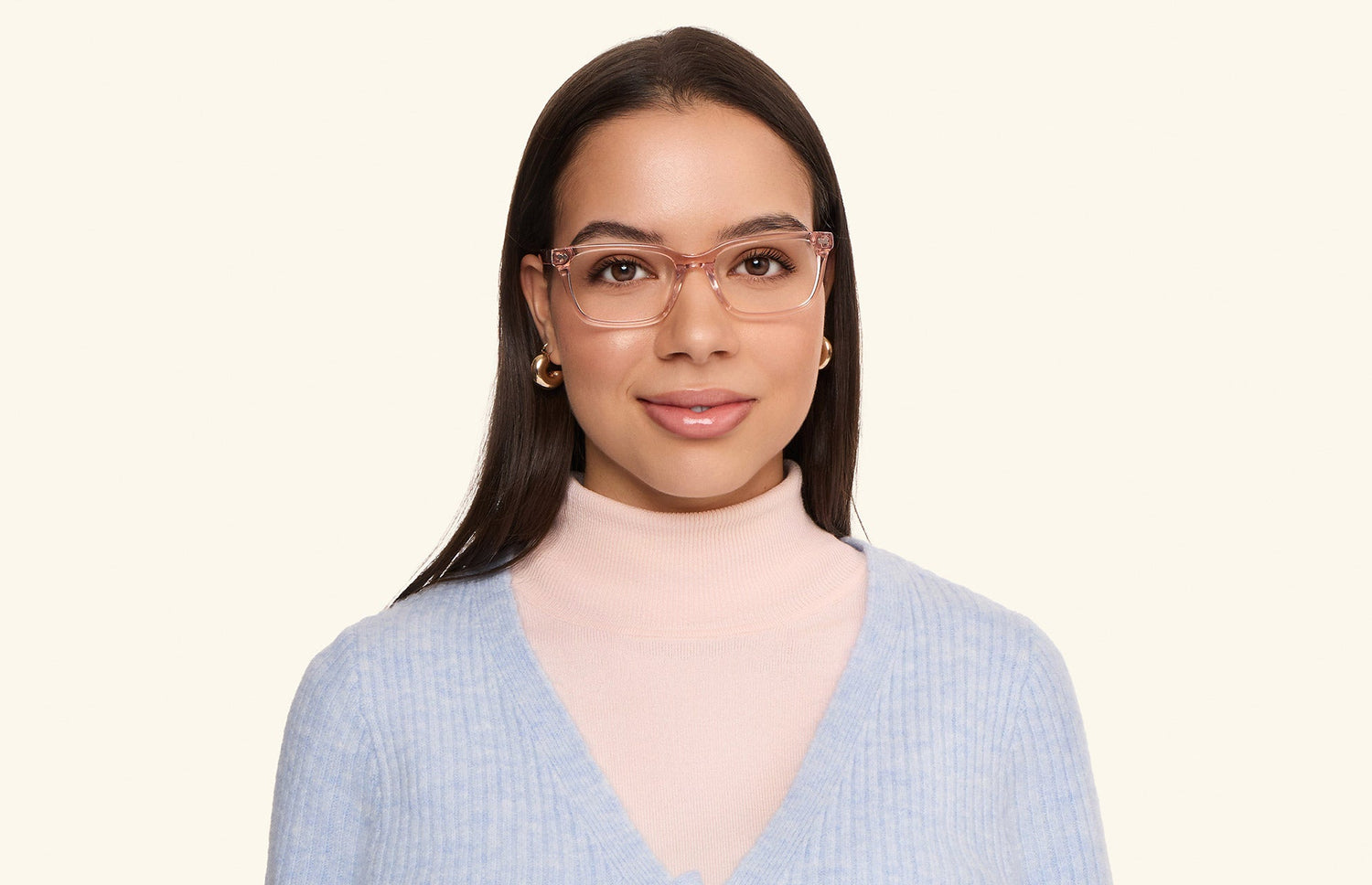 The Larkin - Pink Clear - LifeStyle1 - Pair Eyewear