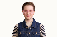 The Larkin - Pink Glitter Clear - LifeStyle Thumbnail1 - Pair Eyewear