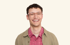 The Murphy - Pink Clear Acetate Rose Gold Metal - LifeStyle Thumbnail1 - Pair Eyewear