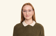 The Murphy - Crystal Clear Acetate Silver Metal - LifeStyle Thumbnail1 - Pair Eyewear