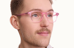 The Otis - Pink Glitter Clear - LifeStyle Thumbnail2 - Pair Eyewear