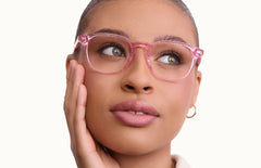 The Otis - Pink Glitter Clear - LifeStyle Thumbnail2 - Pair Eyewear