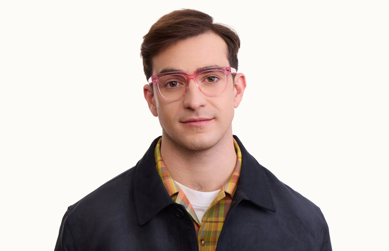 The Payton - Pink Glitter Clear - LifeStyle1 - Pair Eyewear