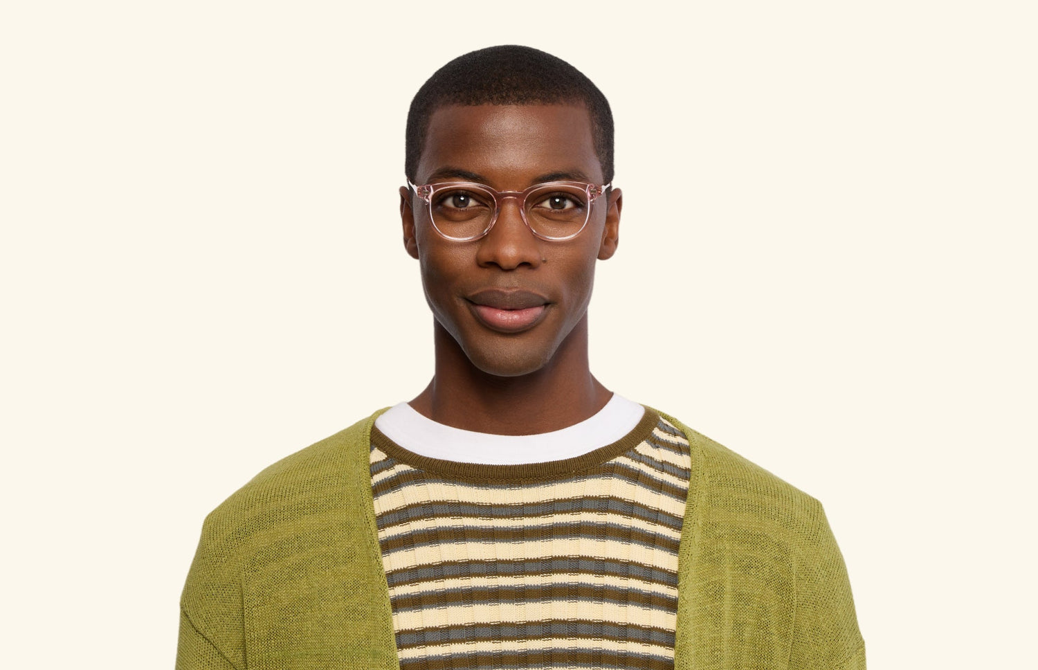 The Reese - Pink Clear Acetate Rose Gold Metal - LifeStyle1 - Pair Eyewear