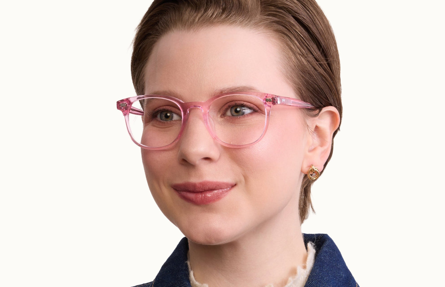 The Reese - Pink Glitter Clear - LifeStyle2 - Pair Eyewear
