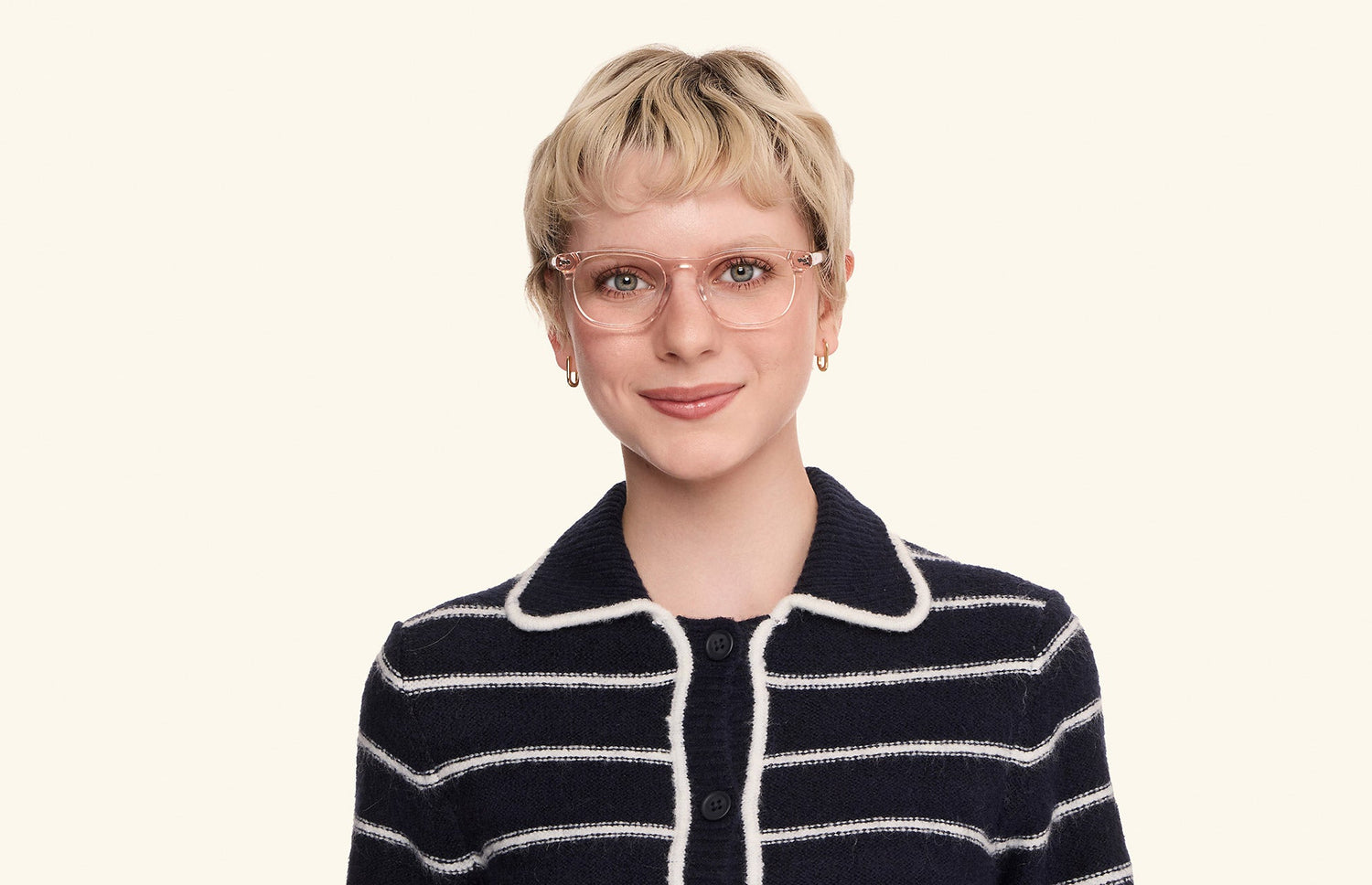 The Twain - Pink Clear - LifeStyle1 - Pair Eyewear