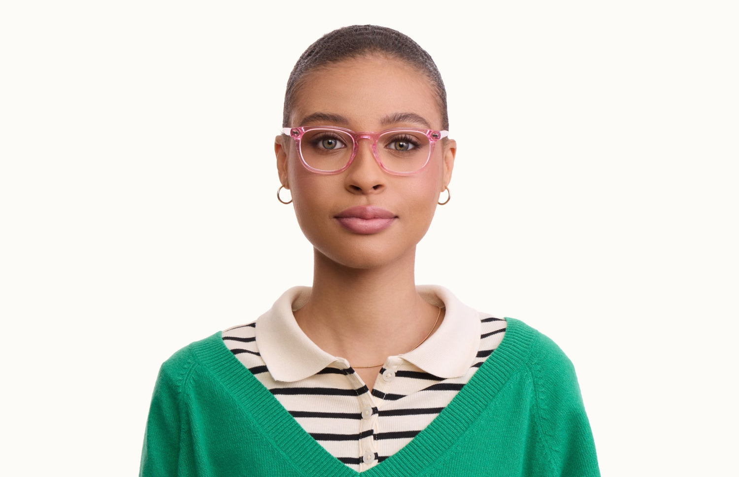 The Twain - Pink Glitter Clear - LifeStyle1 - Pair Eyewear