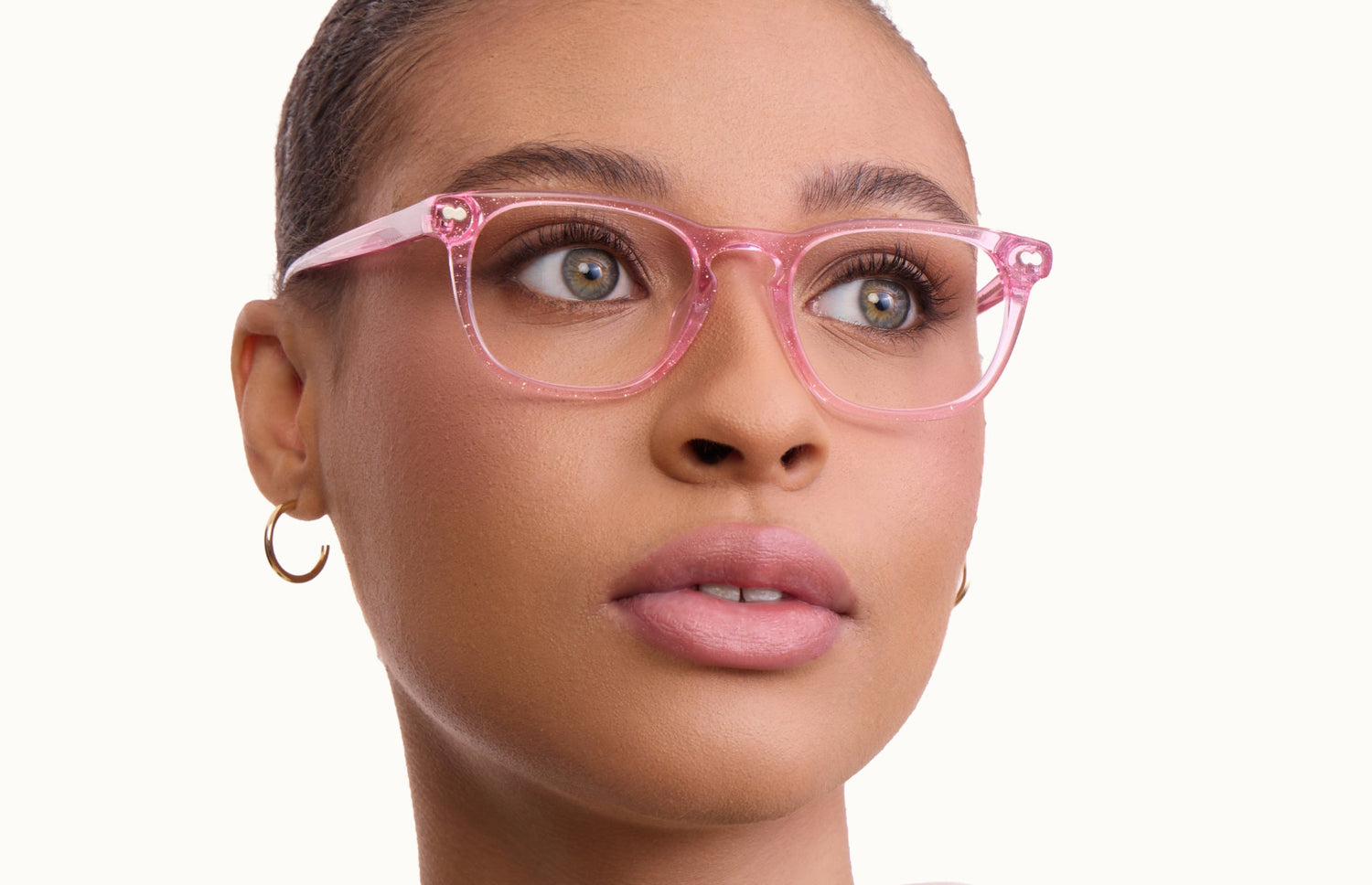 The Twain - Pink Glitter Clear - LifeStyle2 - Pair Eyewear